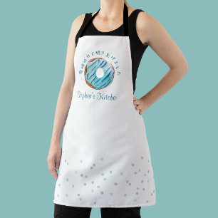 Tablier Gaufrette Bleue Mignonne Pâtisserie Aquarelle Spri