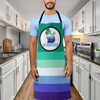 Tablier Gay Homme Pride Chat - Soyez Vous-Même