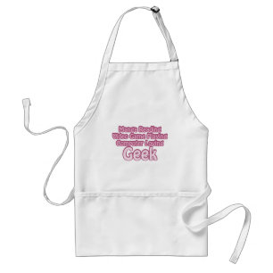 Tablier Geek rose