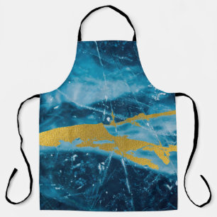 Tablier Géode Agate Gemstone Blue et Gold