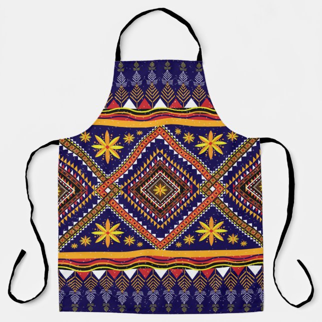 Tablier Geometric ethnic oriental ikat pattern traditional (Recto)