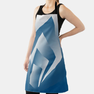 Tablier Géométrie bleu sarcelle