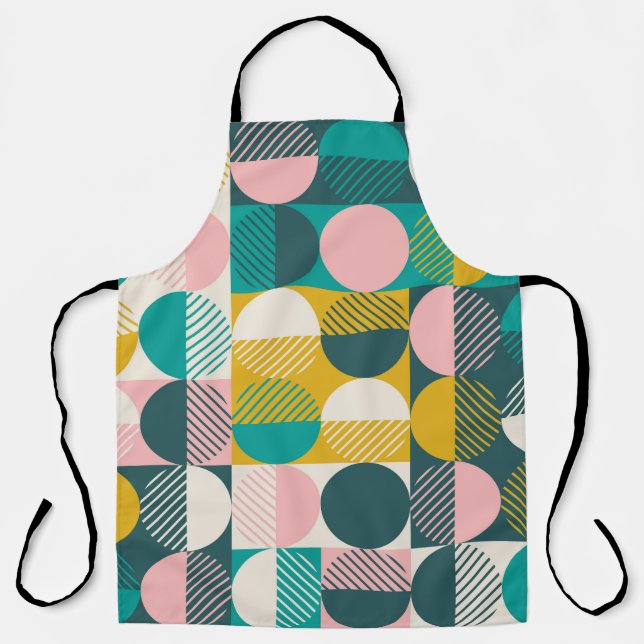 Tablier Géométrique rétro : motif vintage moderne. (Recto)