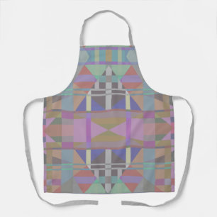 Tablier Géométrique vert violet rose