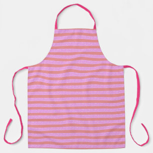 Tablier Géostripes géométriques roses