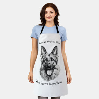 Tablier German Shepherd Hair the Secret Ingredient Apron