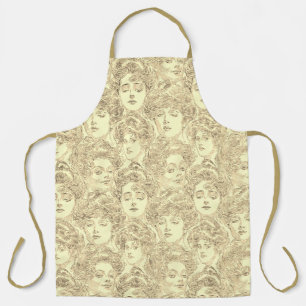 Tablier Gibson filles Victorian femme mode crème motif