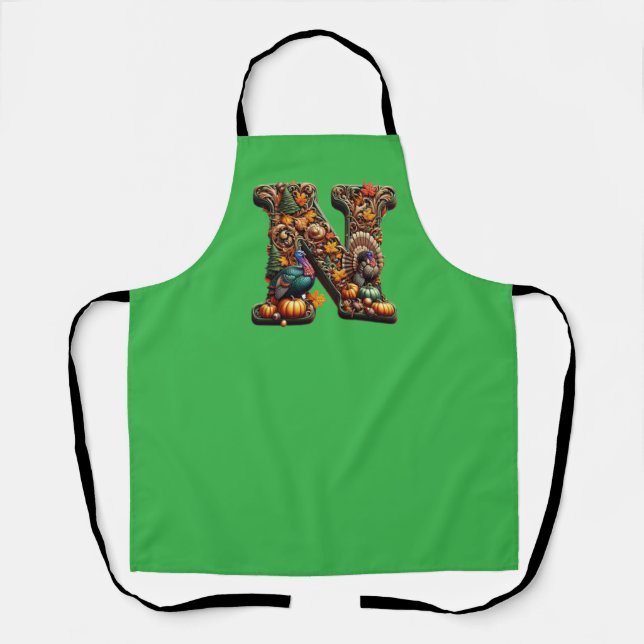 Tablier Gift Letter N Thanksgiving style  (Recto)