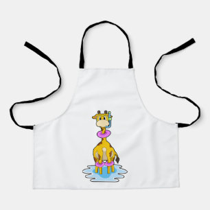 Tablier Girafe à la natation avec anneau de natation