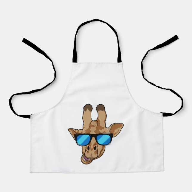 Tablier Girafe avec lunettes de soleil (Recto)