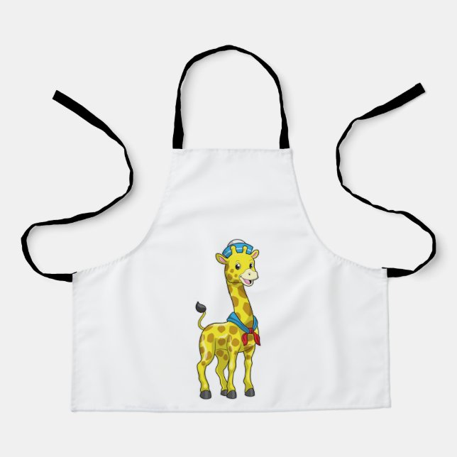 Tablier Girafe en voile avec casquette de voile (Recto)