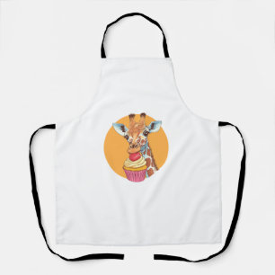 Tablier Giraffe Avec Cupcake
