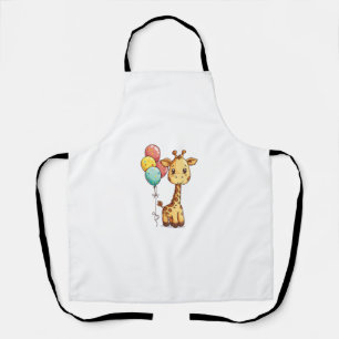 Tablier Giraffe Cute Avec Ballons