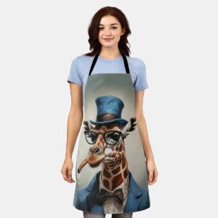 Tablier Giraffe en haut du chapeau et de la veste