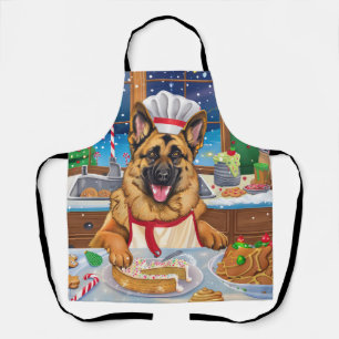 Tablier Gîtes bergers allemands : Noël festif