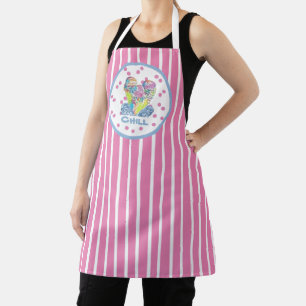 Tablier glacé de crème glacée rose