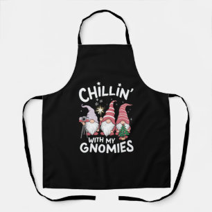 Tablier Gnome Family Noël Se détendre avec mes Gnomes