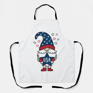 Tablier Gnome Patriotique USA Étoile Vectorielle Conceptio