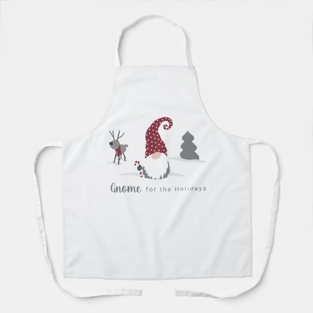 Tablier Gnome & rennes vacances Tomte scandinave (Recto)