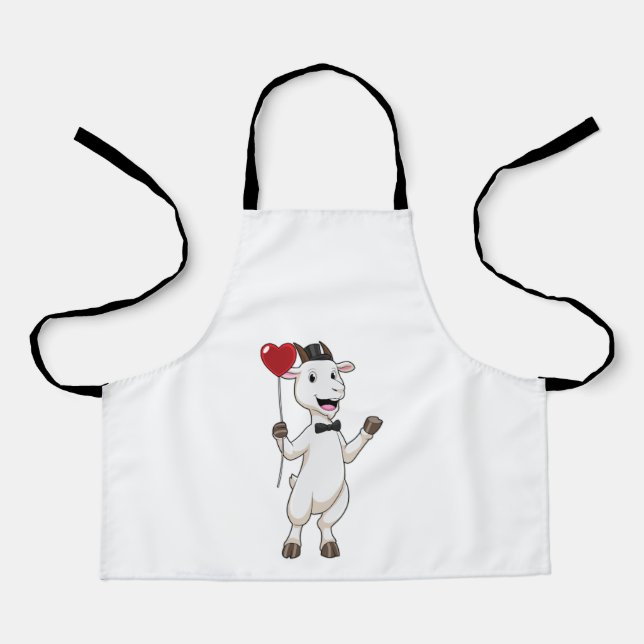 Tablier Goat as Groom avec Heart Balloon (Recto)