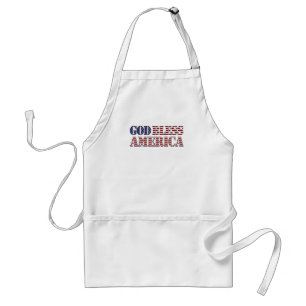 Tablier God Bless America Patriotique USA Rouge Blanc et B