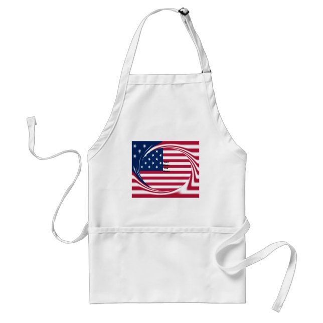 Tablier God Bless Our Home : USA Flag Swirl Art (Devant)
