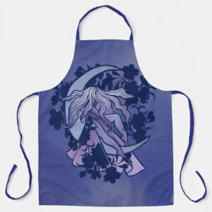 Tablier Goddess de lune violette Wiccan Triple Moon Symbol