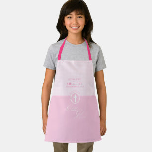 Tablier Godgirl Baptême Pink Enfant de Dieu Personnalisé