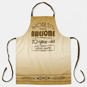 Tablier Gold 70th Birthday Celebration World Best Fabulous