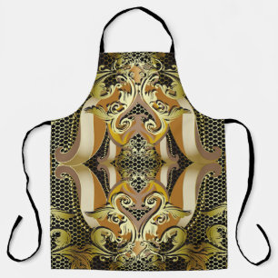 Tablier Gold Baroque luxe 3d vintage sans couture motif. L