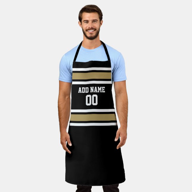 Tablier Gold Sports Jersey Nom personnalisé Numéro (Porté)