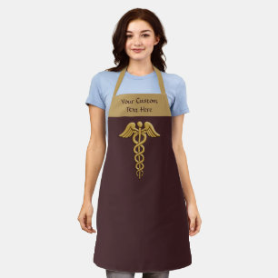 Tablier Golden Double Snake Caduceus