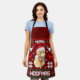Tablier Golden Retriever Chien Merry Woofmas Sweat de Noël
