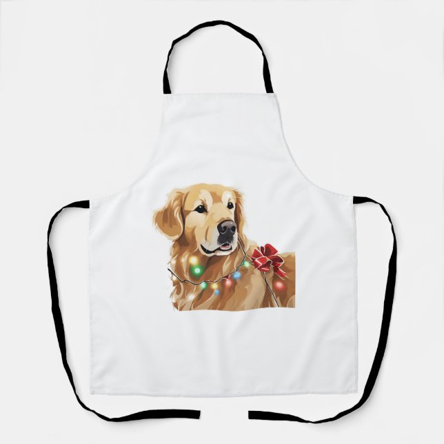 Tablier Golden Retriever Noël Light Classic (Recto)
