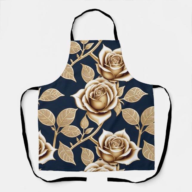 Tablier Golden Roses With A Metallic Finish (Recto)