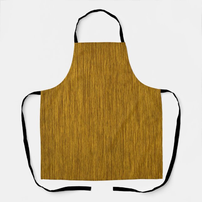 Tablier Golden Rustic Grainy Wood Full Print Arrière - pla (Recto)