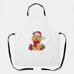 Tablier Goldendoodle chien vêtements de Noël Santa Hat Chi