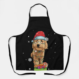 Tablier Goldendoodle Noël Père Noël Funny Chien Lover Cade