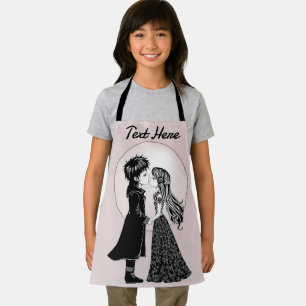 Tablier Gothique Emo Enfants Kiss Valentine's Day