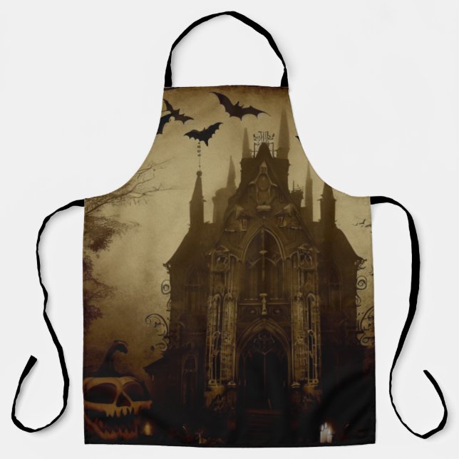 Tablier Gothique/Halloween/automne/citrouille (Recto)