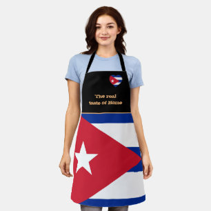 Tablier Goût de la maison, Drapeau cubain, Cuba /Cuisine 