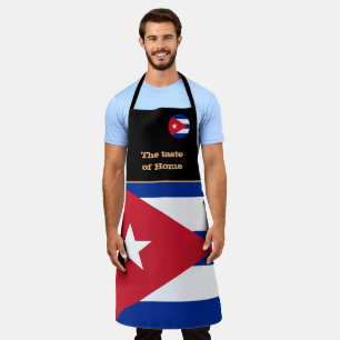 Tablier Goût de la maison, Drapeau cubain, Cuba /Cuisine 