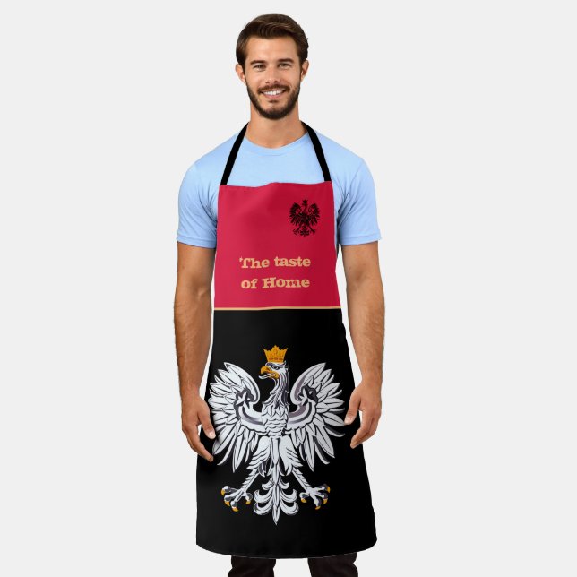 Tablier Goût de la maison & drapeau polonais, Pologne /Cui (Porté)