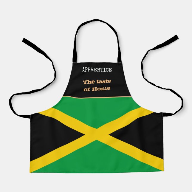 Tablier Goût de la maison et drapeau jamaïcain, Jamaïque / (Recto)