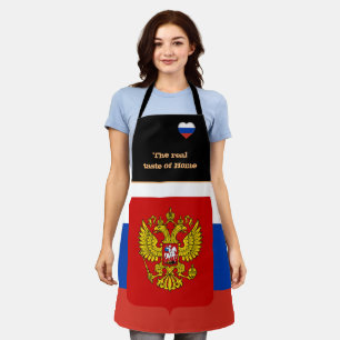 Tablier Goût de la maison et drapeau russe, Russie /Cuisi