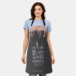 Tablier Gouttes de Rose Gold Ma Cuisine Mes Règles