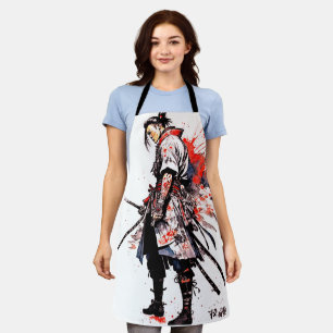 Tablier Grace du guerrier : Japon Samurai peinture aquarel