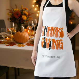 Tablier Graffiti blanc moderne Thanksgiving automne automn