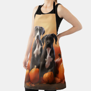 Tablier Grand Chiot Danse Automne Délice Citrouille