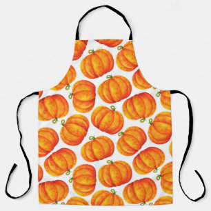 Tablier Grand citrouille orange. Impression simple avec aq
